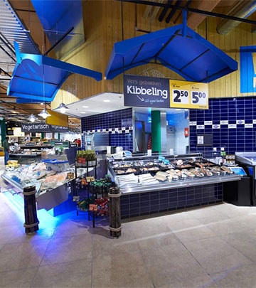 Philips Lighting menerangi ikan untuk menunjukkan kesegarannya di Jumbo Foodmarkt, Belanda