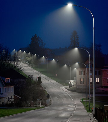 Street lighting with CityTouch in Gaiserwald, Switzerland.