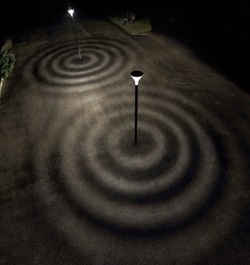 Different ground effects are creating from Metronomis  LED luminaire