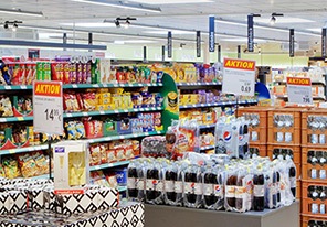 Products on display under Philips energy-saving lighting 