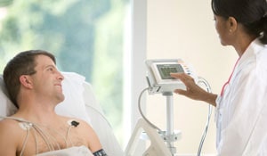 Doctor examines a patient at Catharina hospital