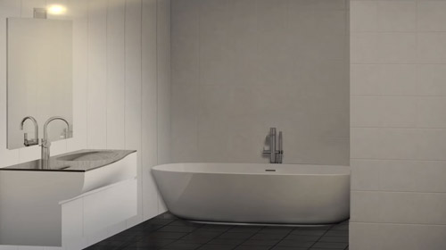 Frame gambar diam dari video kamar mandi