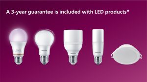 3-year guarantee on Philips LED products