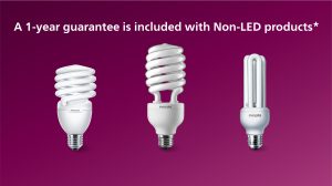 1-year guarantee on Philips Non-LED products