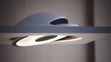 Lampu sorot pada plafon di kamar tidur