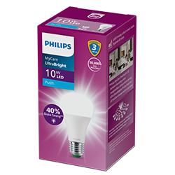 Kemasan lampu LED Philips MyCare UltraBright 10W.