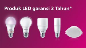 Produk LED garansi 3 Tahun*